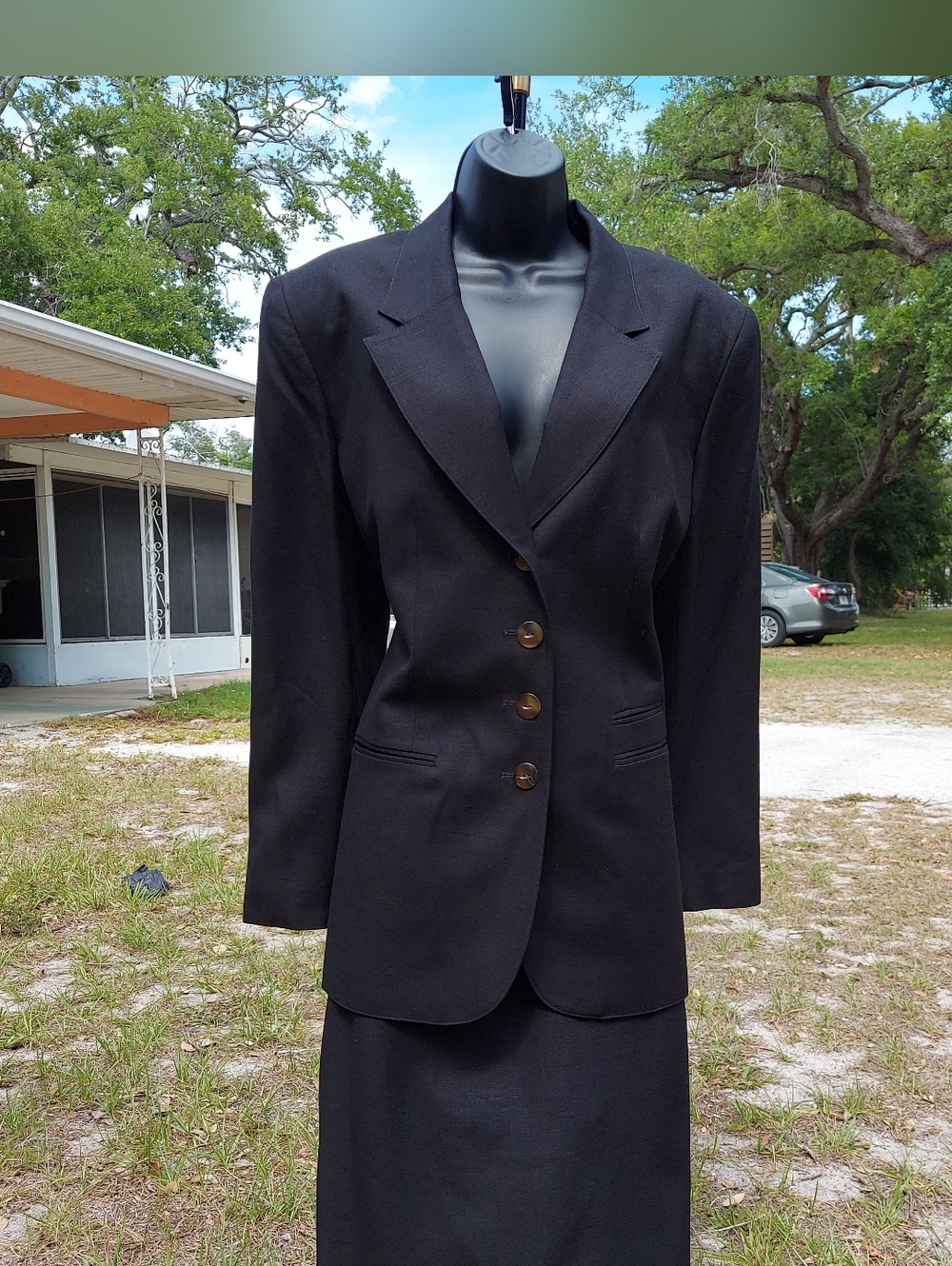Classic Black Women's Blazer with Button Front